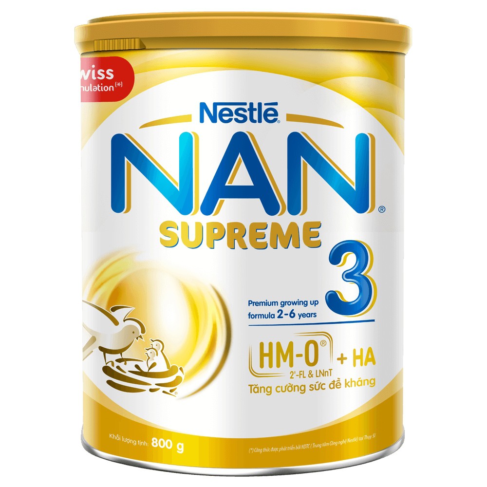 Combo 2 Lon Sữa Bột Nan Supreme 3 - 800g