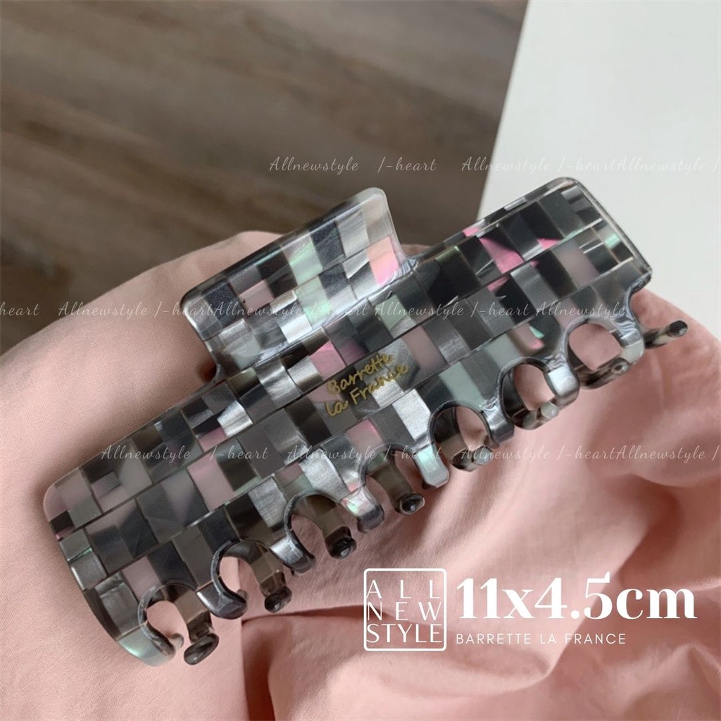 Barrette la France kẹp càng cua Allnewstyle cô gái Pháp xà cừ xám