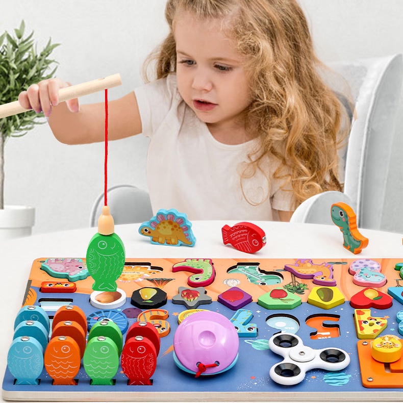 Bảng gỗ ghép hình, ghép số đa chức năng mới nhất 2022