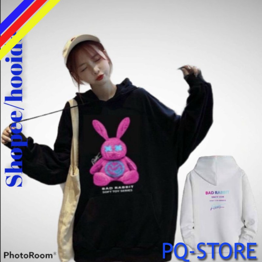 (Free Ship+Hoàn Xu)❤ Áo Khoác Nỉ Nam Nữ - Áo Khoác in thỏ Uniex hoodie  phối màu Siêu Hot -( kèm ảnh New