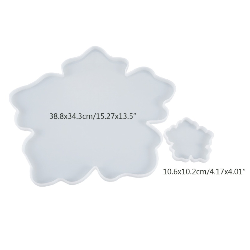 Set 2 Khuôn Silicone Hình Bông Hoa Làm Đồ Trang Trí Thủ Công
