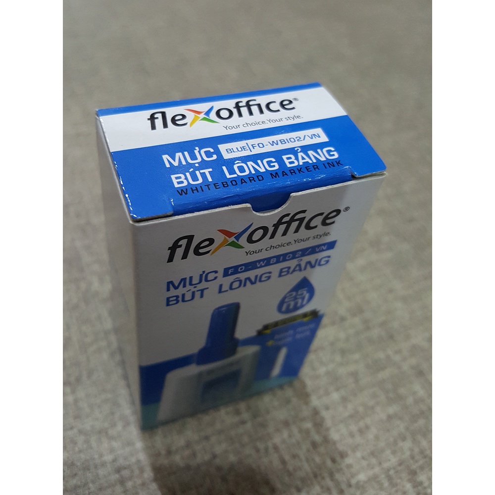 Mực Bút Lông Bảng Flexoffice FO-WBI02 25ml - Mực Xanh