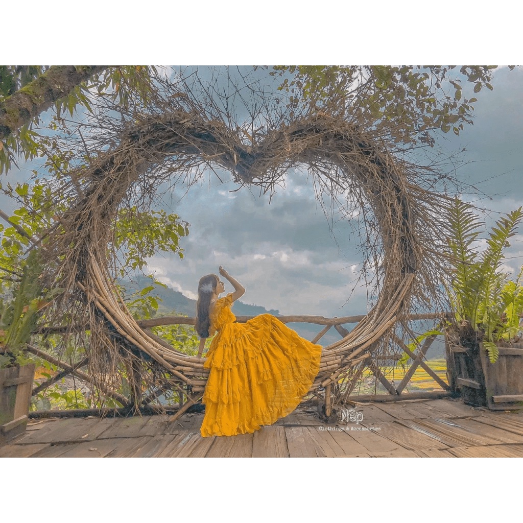 (Free Ship) ĐẦM MAXI VOAN TẦNG ĐI BIỂN CHƠI HÈ THẢ DÁNG SIÊU SANG CHẢNH PU HHp Fashion