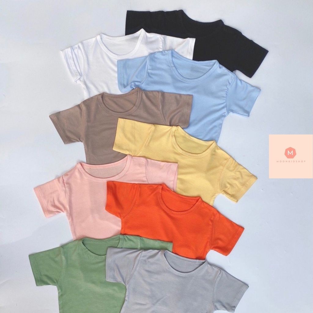 Áo Thun Trơn Cho Bé️🎽Cotton 100% co giãn 4 chiều thấm hút mồ hôi cực tốt,dành cho bé từ 6-20kg,hàngcó sẵn