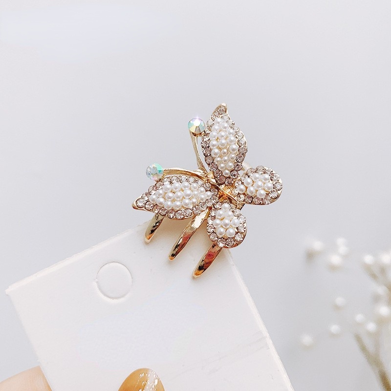 Mắt mèo kim cương bướm phụ kiện thời trang kẹp tóc Kẹp tóc nữ cao cấp hàn quốc