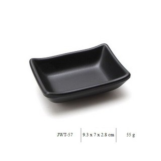 [h2kshop.vn] Đĩa Nước Chấm Hình Chữ Nhật Phíp Đen Cao Cấp JWT57