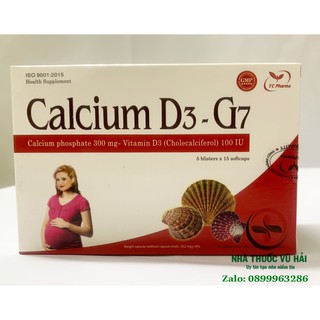 Calcium D3 - G7 bổ sung canxi, sắt, kẽm, mazê cho mẹ bầu, cung cấp vitamin cho cơ thể