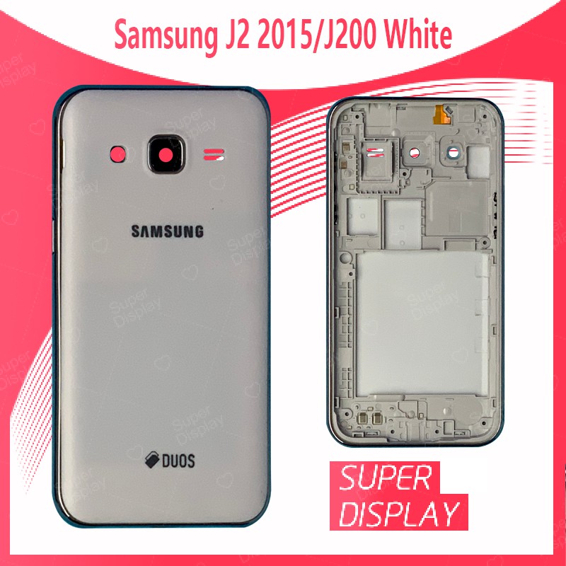 Ốp điện thoại giữa các bộ phận thân xe Samsung j2 2015 / j200 có mặt sau cho màn hình siêu màn hình 