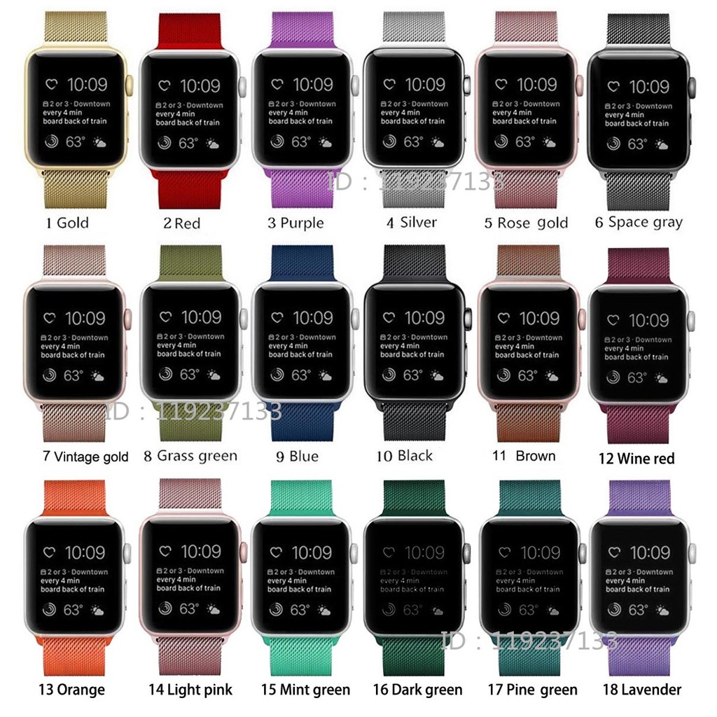 Dây đeo inox Milanese có khóa nam châm 38/40/41mm 42/44/45mm cho Apple Watch Series 7/SE 6/5