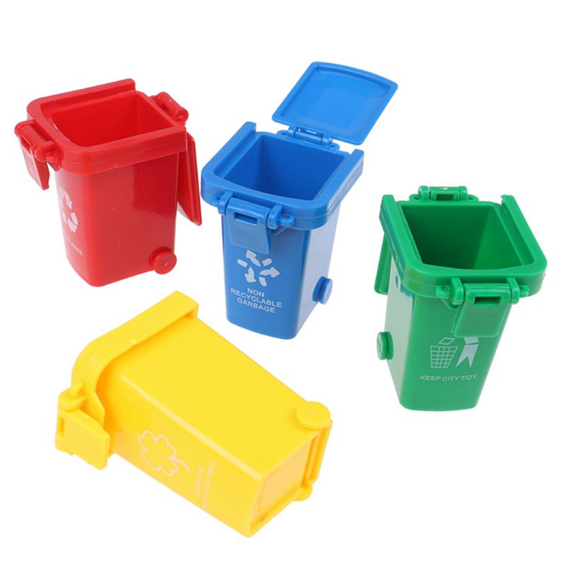 Set 4 Thùng Rác Mini Huấn Luyện Trí Thông Minh Cho Vẹt