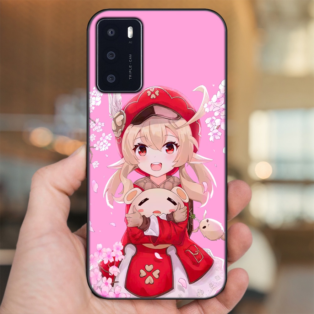 Ốp lưng Oppo A16 viền đen in hình Klee Genshin Impact
