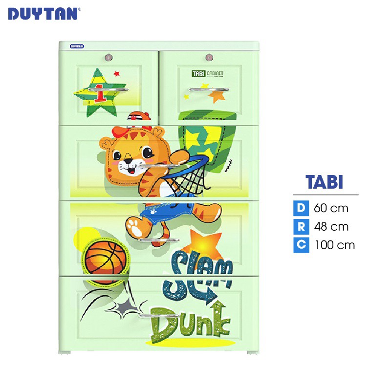 Tủ nhựa DUY TÂN Tabi 4 tầng 5 ngăn (60 x 48 x 100 cm) - 41590