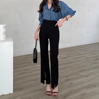 QUẦN ĐEN SUÔNG XẺ LAI [kèm ảnh thật ]