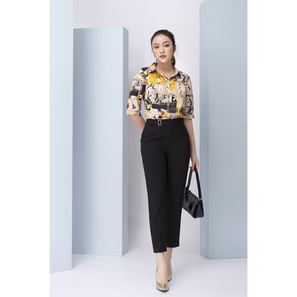 Quần Baggy Lưng Cao LUPERI Thiết Kế Đai Lưng Chéo Xinh Xắn, Màu Sắc Trang Nhã Thanh Lịch, Vải Thái Lạnh Mịn Mát LFQD2118