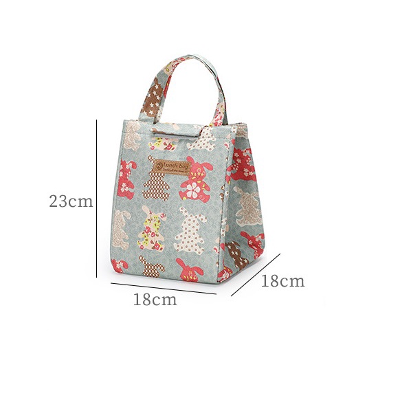 Túi Đựng Cơm Giữ Nhiệt Hoạ Tiết Tropical Vải Oxford Chống Thấm Nước.#TGNL4902