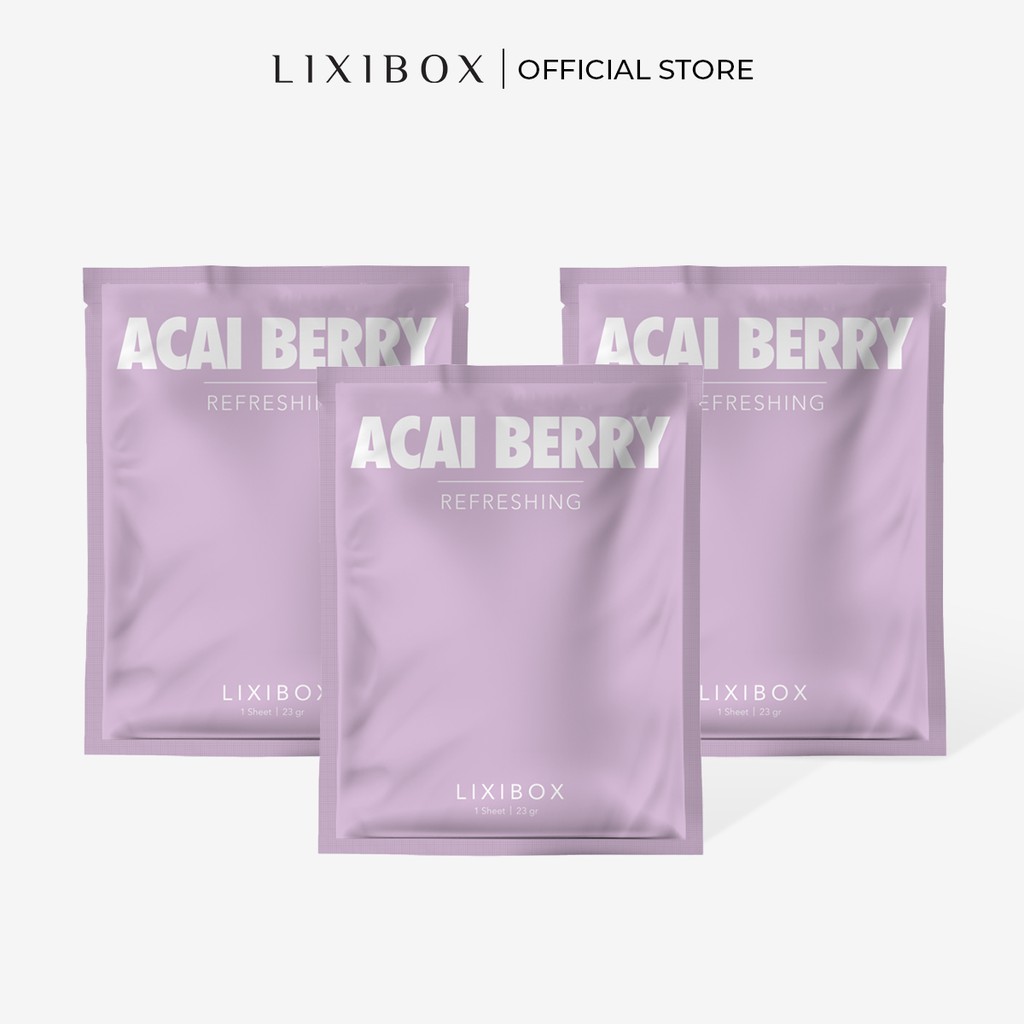 [HB Gift] Combo 3 Mặt Nạ Dưỡng Da Lixibox - Acai Berry (23gr/cái)