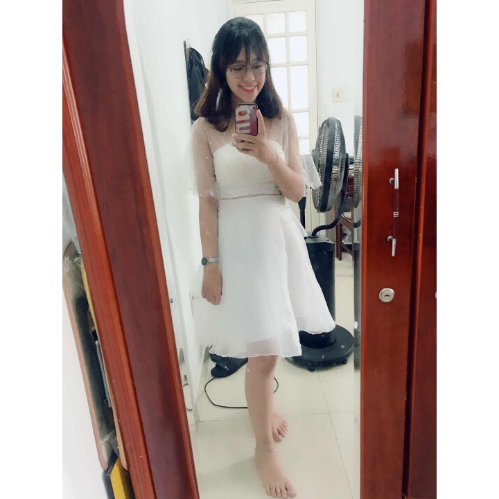 [Cao Cấp] Váy Trắng Công Chúa, Đầm Dự Tiệc Dáng Xòe Sang Trọng, Dễ Thương Nhất Mọi Thời Đại | BigBuy360 - bigbuy360.vn