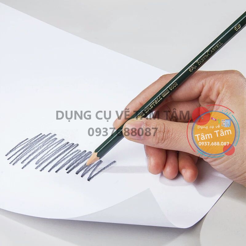 [ TÂM TÂM ]-Full bộ bút Chì phác thảo, bút chì đen Faber Castell 9000 (HB.2B,3B,4B,5B,6B,7B,8B)-