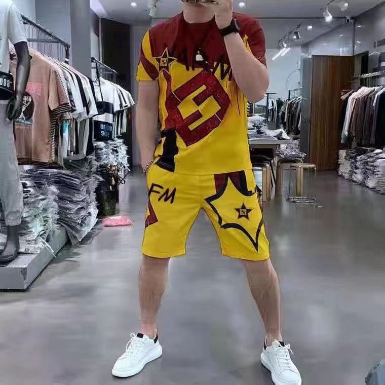 Bộ Đồ Ngắn Tay Bằng Lụa Mát Phong Cách Âu Mỹ Dành Cho Nam