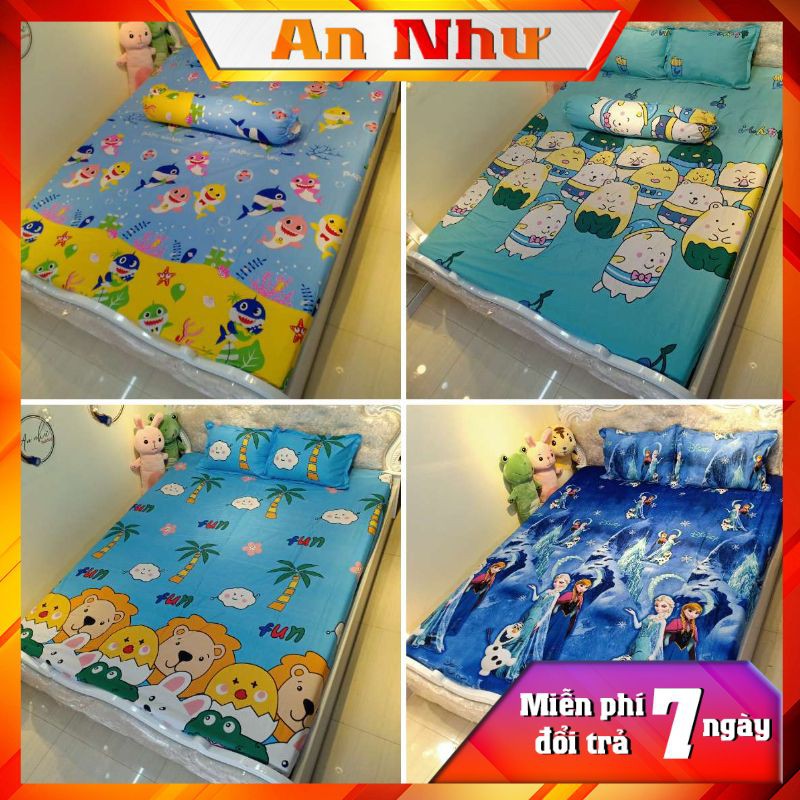 Bộ ga gối 💖m6/m8💖 ga trải giường cute + 2 vỏ gối nằm cute An Như Bedding | BigBuy360 - bigbuy360.vn