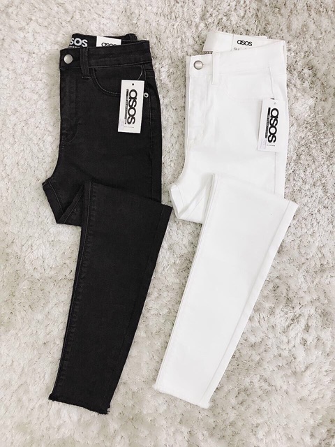 Quần skinny lai tua