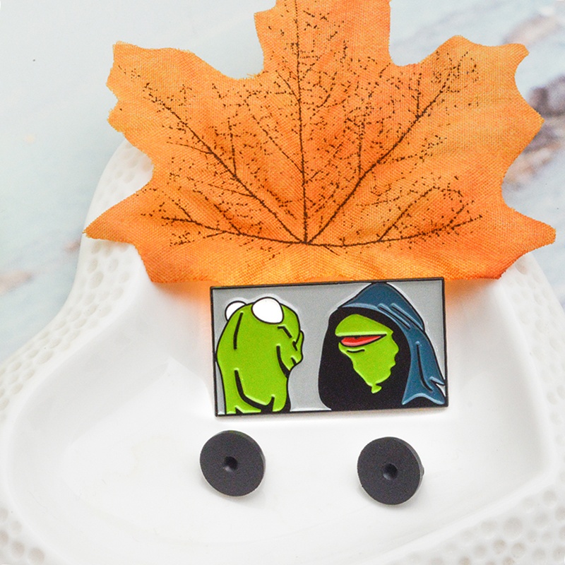 Ghim cài áo QIHE JEWELRY họa tiết chú ếch ngộ nghĩnh xinh xắn