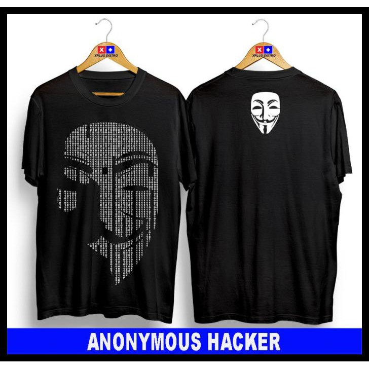 Áo Thun Nam In Chữ Anonymous Hacker Thời Trang Xu Hướng