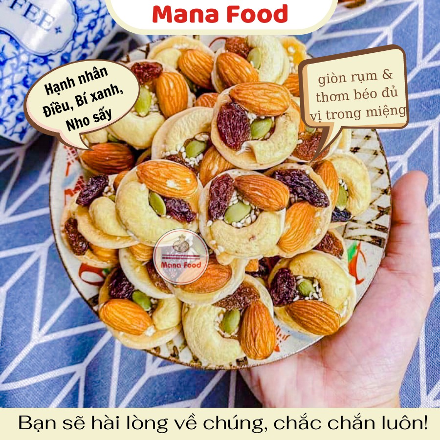 300G Bánh Đồng Tiền Mix Hạt Dinh Dưỡng Mana Food | bánh đồng tiền, bánh hạt mix | Hàng nhập khẩu - Ngon, Chất lượng