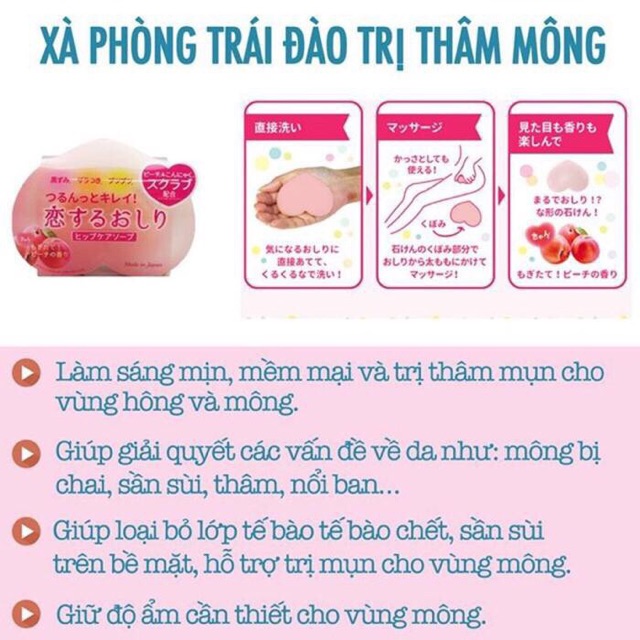Xà phòng trái đào cải thiện thâm làm sáng da | BigBuy360 - bigbuy360.vn