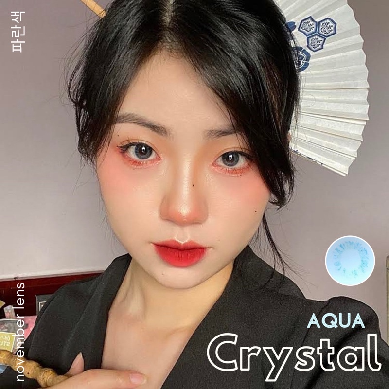 Kính áp tròng màu xanh trong Crystal Aqua Hàn Quốc