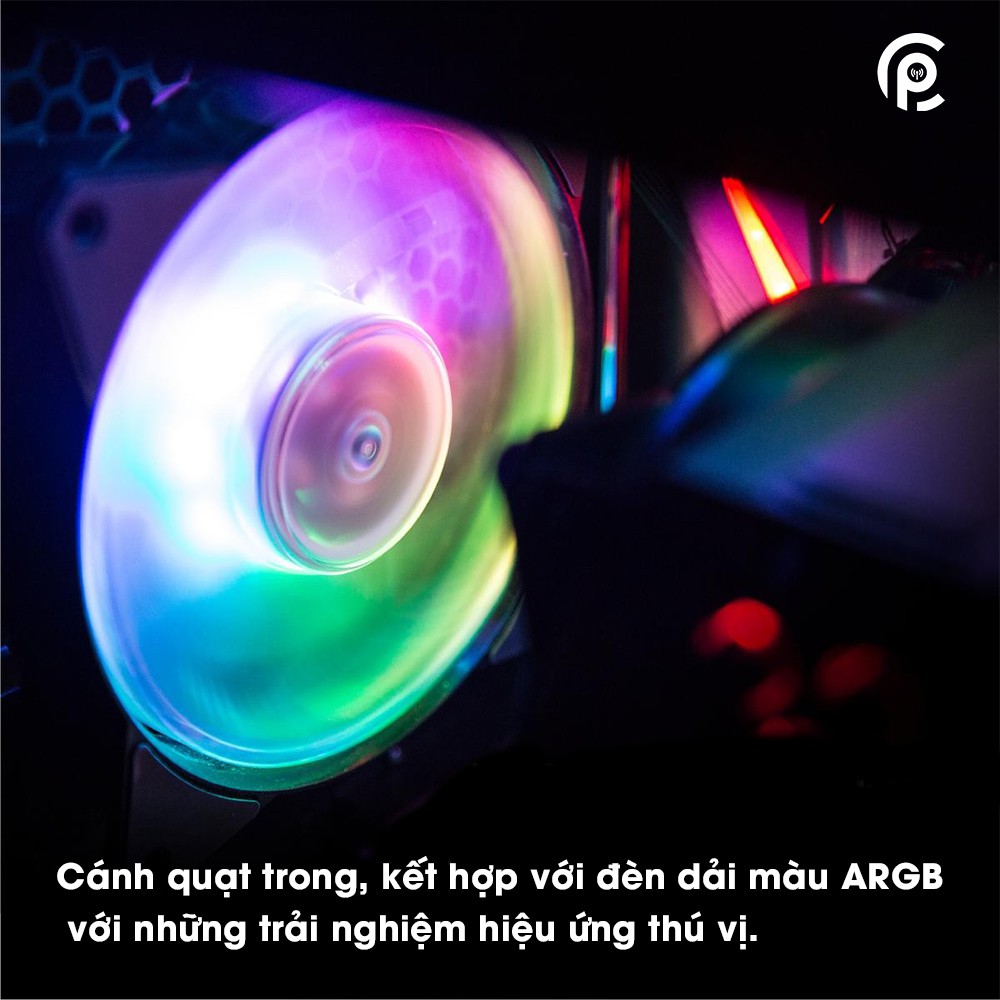 Quạt tản nhiệt case máy tính Cooler Master MasterFan MF140R ARGB Quạt Fan Case 14cm