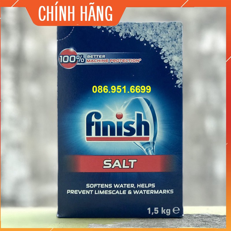 Muối rửa bát Finish 1,5kg [KM thêm 5 Viên Finish Nhật]