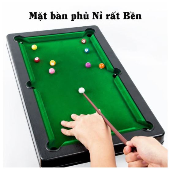 [ Loại xịn] Bàn Bi a Mini, Bàn bia 10 viên Bida - Mặt bàn Nỉ không bong, bàn bi a cho bé nhiều kích cỡ