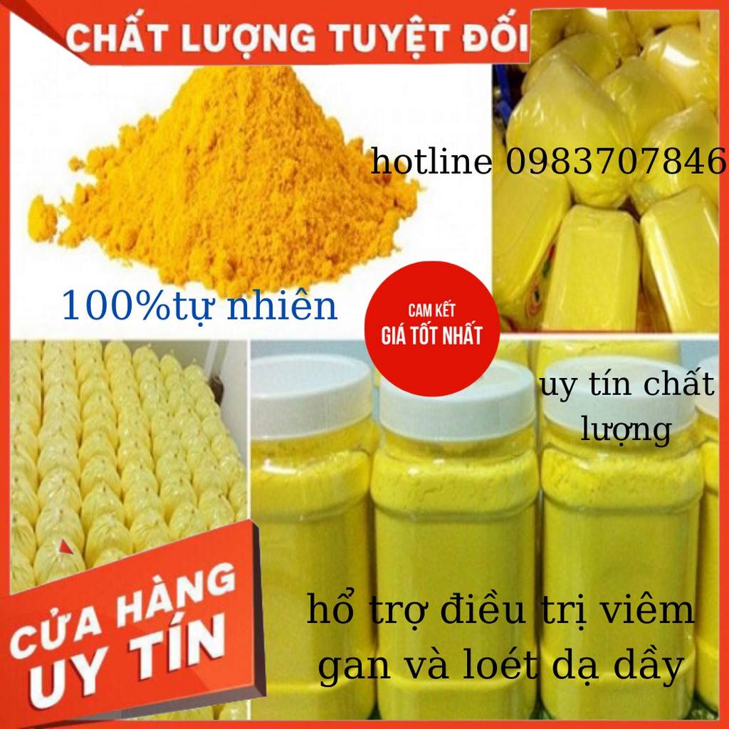 tinh bột nghệ nguyên chất hộp 1kg chất lượng uy tín mua 5 hộp tặng 1 chai mật ong 350ml