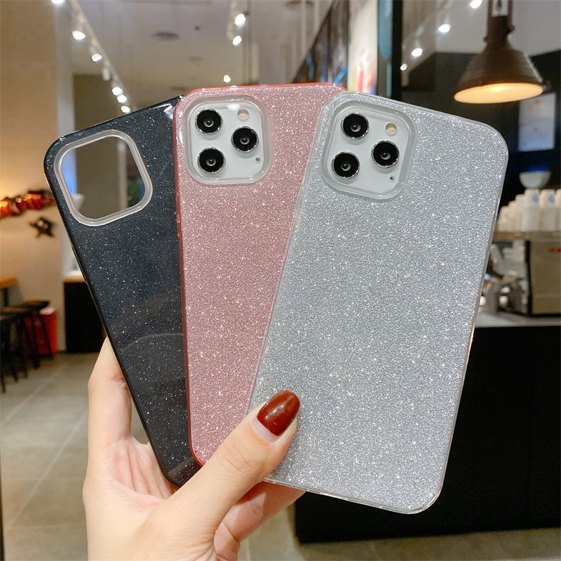 Ốp điện thoại TPU mềm màu gradient lấp lánh thích hợp cho Iphone 11 Pro Max 12 Pro Max X Xr Xs Max 7 8 Plus