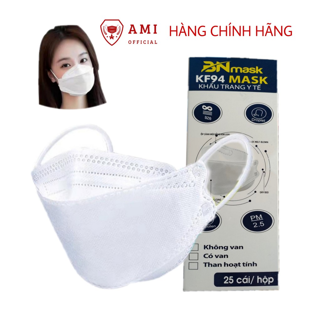 Khẩu trang KF94 chống bụi mịn, hộp 25 chiếc - Ami oficial | BigBuy360 - bigbuy360.vn
