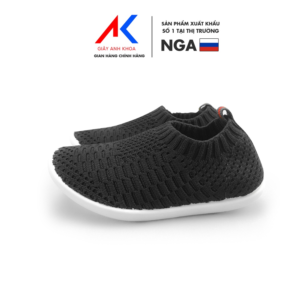 Giày lười bé trai thể thao ANH KHOA đi chơi cổ chun co giãn chất liệu vải dệt Knit 22ĐT