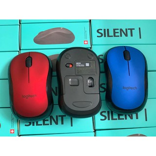 Chuột máy tính không dây Logitech Silent M220 Xanh-Đen-Đỏ