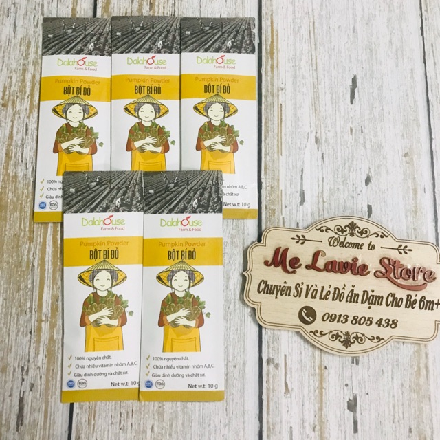 Bột bí đỏ sấy lạnh Dalahouse gói 10g