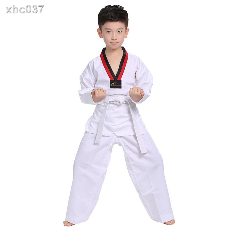 Đồng Phục Tập Võ Taekwondo Chất Liệu Cotton Dành Cho Trẻ Em Và Người Lớn