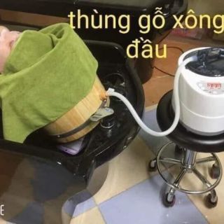 Thùng gỗ và máy xông dầu dưỡng