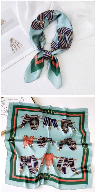 Khăn lụa vuông 70x70 turban quàng cổ,áo khăn yếm bandana thời trang đội đầu - Maben