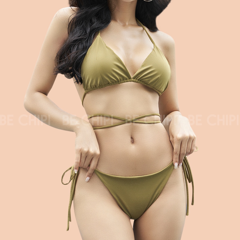 Bộ đồ bơi bikini 2 mảnh đi biển buộc dây tạo kiểu siêu sang chảnh By Bechipi - DB4250