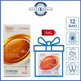 Bao Cao Su 💓 1 hộp Bao Cao Su ROMAX Loại Lớn (1 hộp - 12 bao) - Che Tên Sản Phẩm
