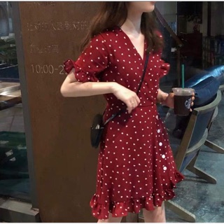 Váy xoè hoạ tiết tim