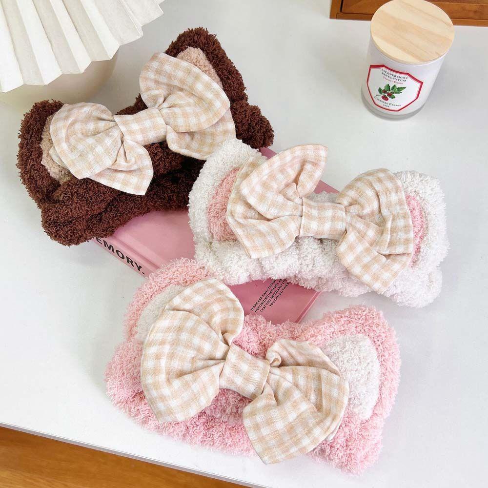 Băng Đô Cài Tóc Phối Lông Co Giãn Họa Tiết Hoạt Hình 15H Cho Nữ