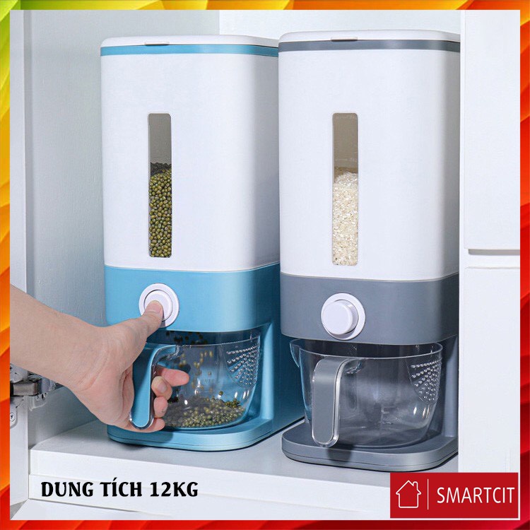 Thùng Đựng Gạo 12 kg, Thùng Đựng Gạo Thông Minh( combo 2thùng gạo)