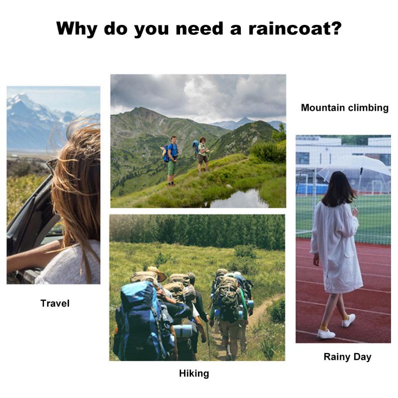 Áo mưa HdoorLink có mũ trùm đầu nhỏ gọn chống nước tiện lợi cho người lớn