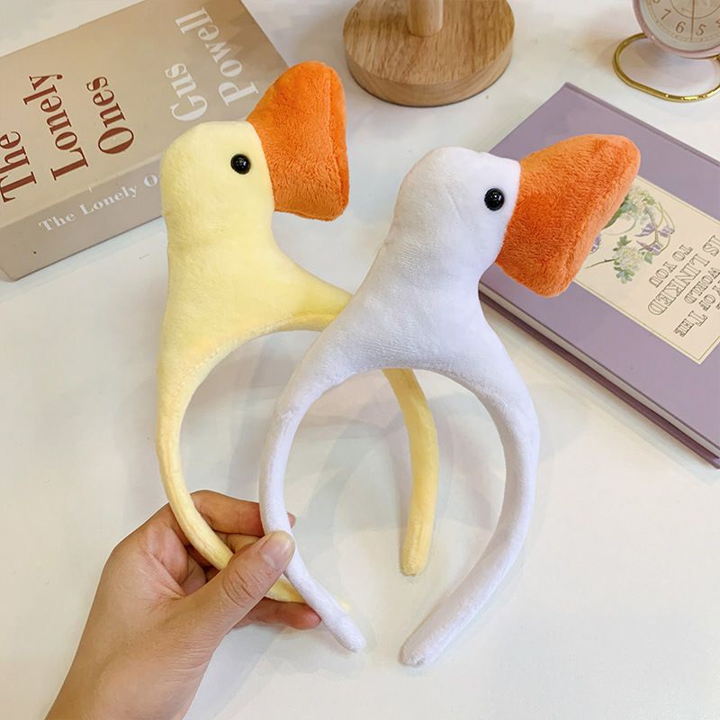 Bờm cài tóc hình vịt vàng mỏ cam dễ thương