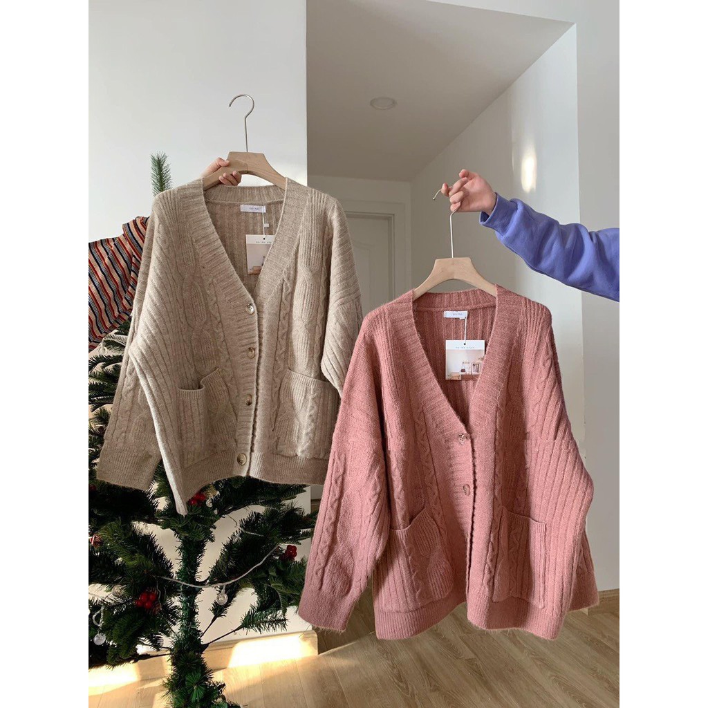 Áo cardigan len thừng V | BigBuy360 - bigbuy360.vn
